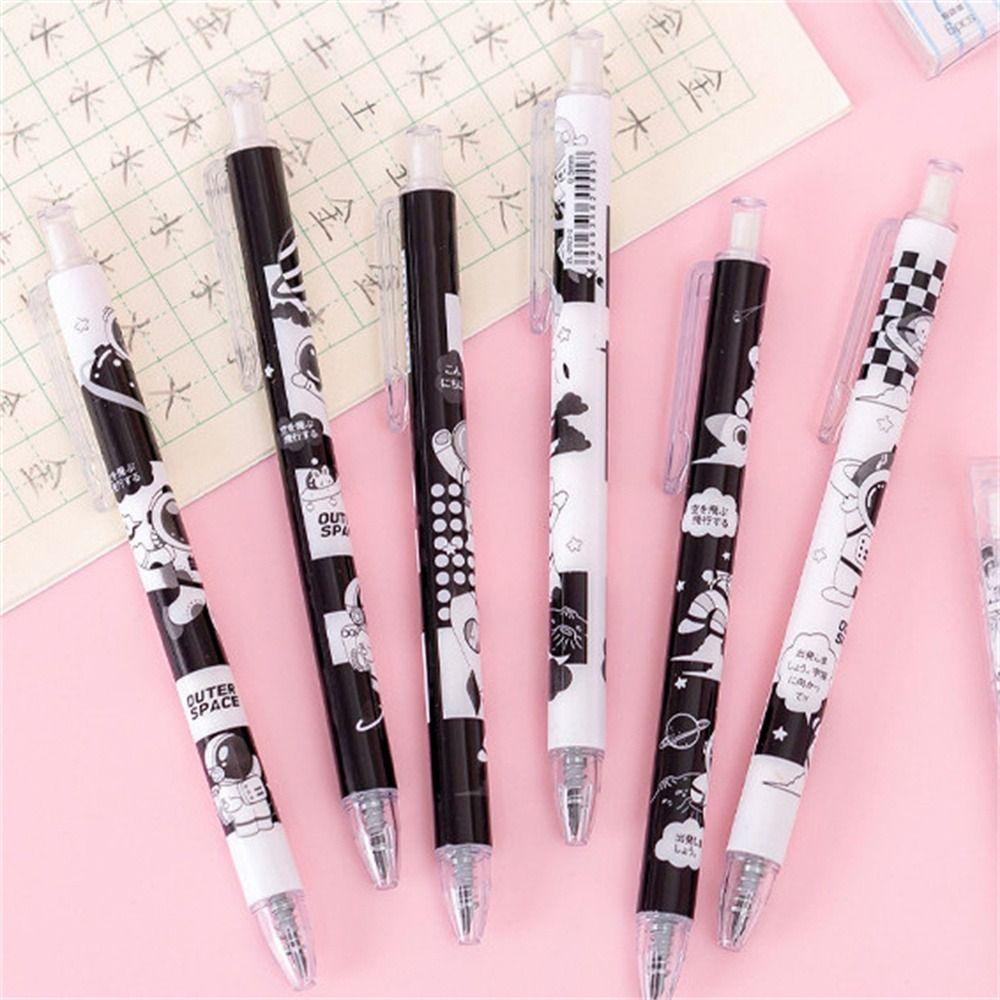 [Elegan] Eternal Pencil Kawaii Black Technology Press Pen Menulis Sketsa Kartun Pensil Tanpa Batas