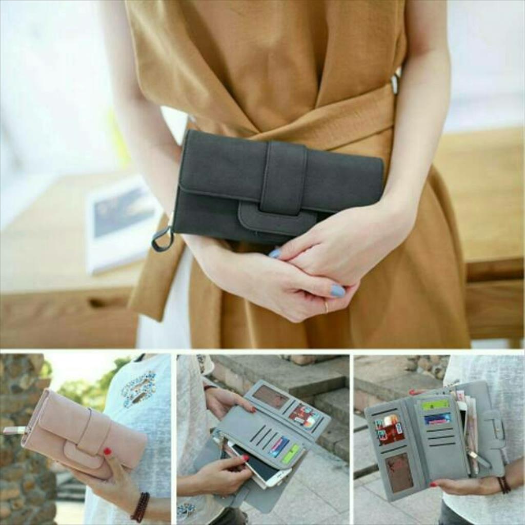 LS 074 - Wallet / Dompet Wanita Lipat Panjang fashion korea Long Belt