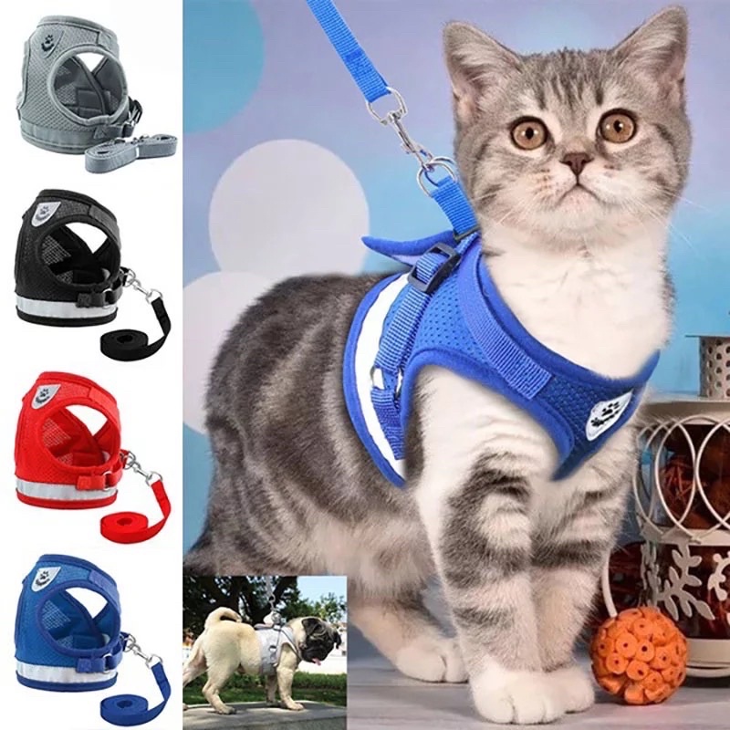 [ PROMO ] HARNESS KUCING HARNESS ANJING TALI KUCING ROMPI KUCING TALI KUCING TUNTUN ROMPI KUCING