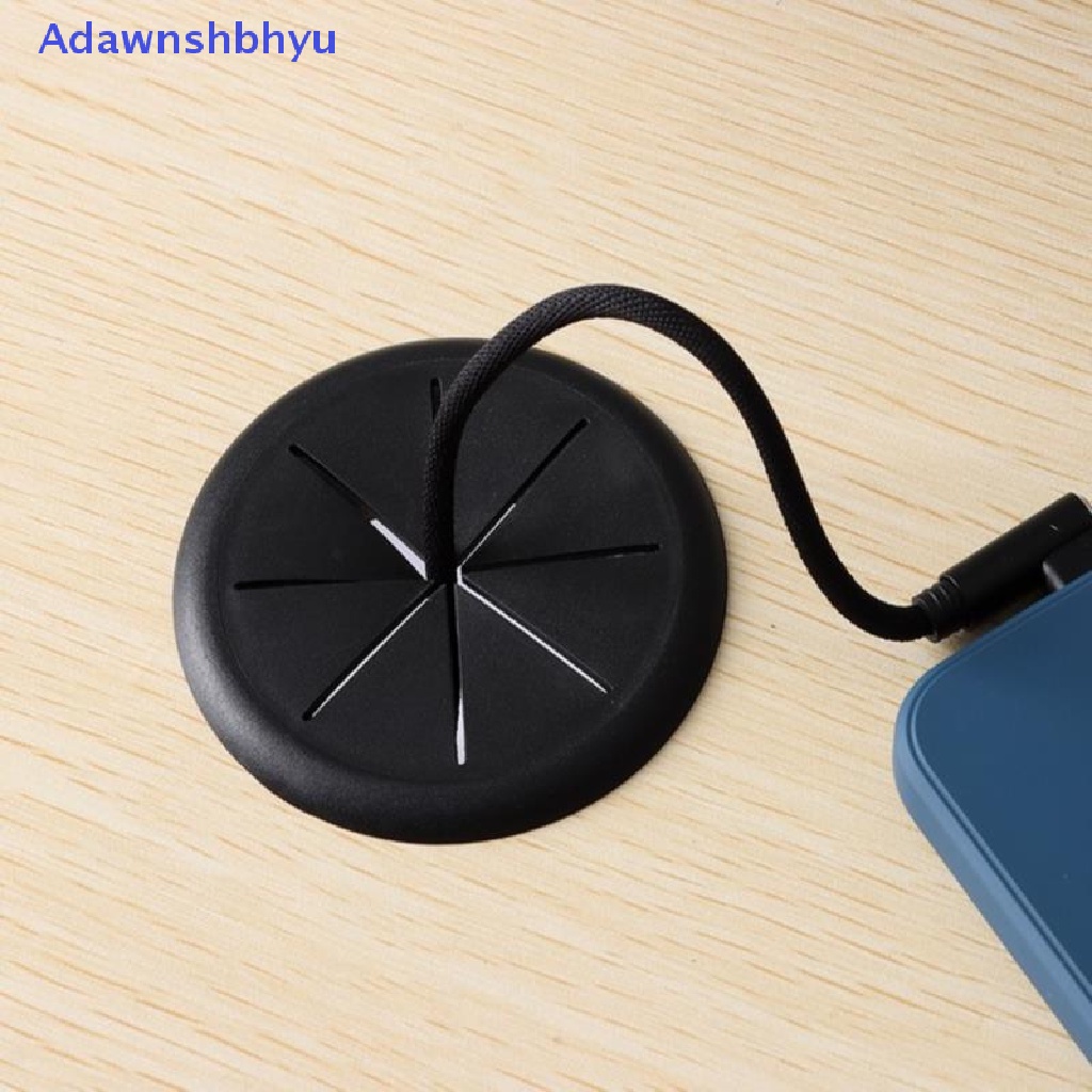 Adhyu 1Pc Penutup Lubang Kabel Silikon Fleksibel Desk Cord Grommet Rubber Grommet ID