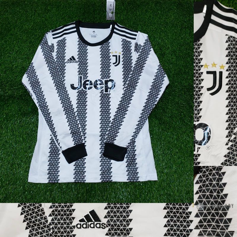 Jersey Bola Juventusss Longsleeve Home 2022 2023 Grade Ori Import Baju Sepak Bola Lengan Panjang Pria