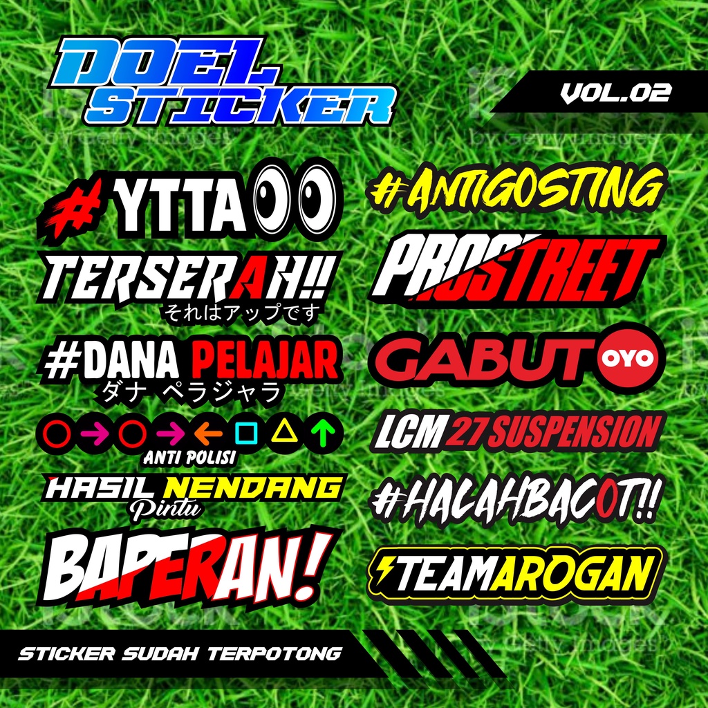 Sticker Racing Vinyl Pack Print &amp; Cut Sticker Motor Doel VOL.2