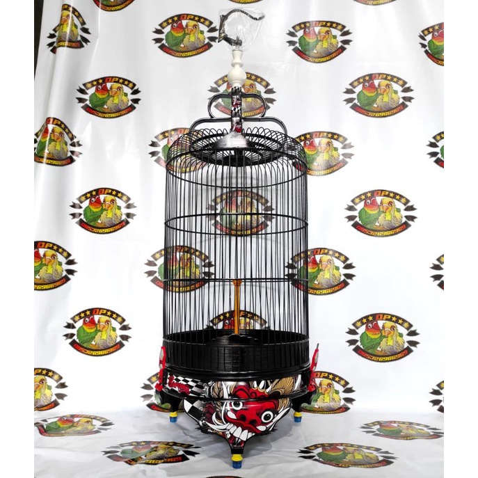 Sangkar burung branjangan//kandang branjangan tebok pvc dm34//sangkar branjangan bermotif