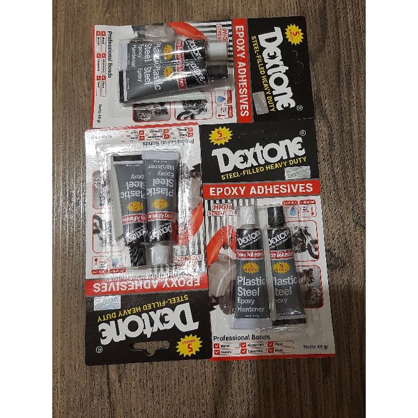 

DEXTONE LEM BESI EPOXY PLASTIK STEEL 5 MENIT 12 GRAM
