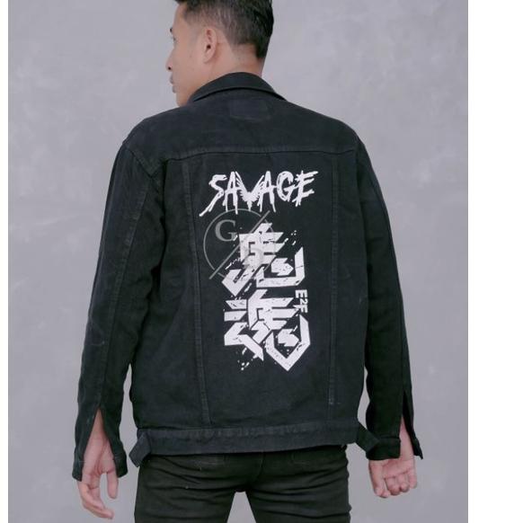 (♥C6369]  [COD]Best Seller jaket terbaru 2022 Jaket Jeans jaket Denim jaket hitam sablon jaket terba
