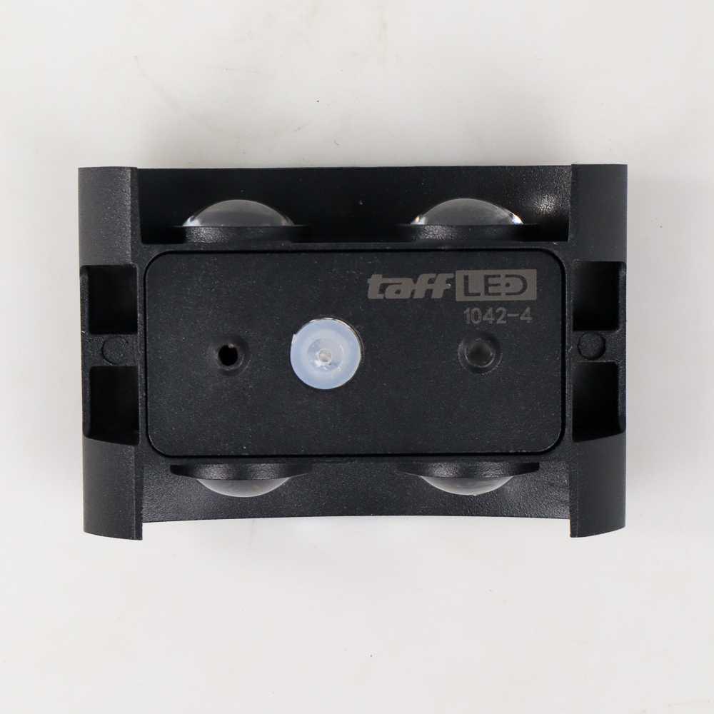 TaffLED Lampu Dinding Hias Outdoor Aluminium IP66 4W 4 LED Tri-color - 1042-4