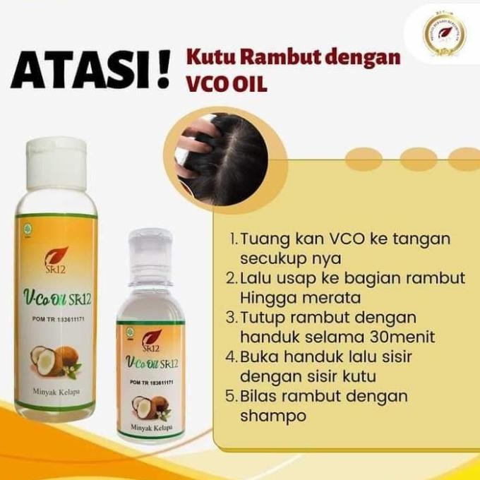 Saku [Original] Obat Kutu Rambut Herbal Dan Ketombe Vco Sr12 Minyak Kelapa