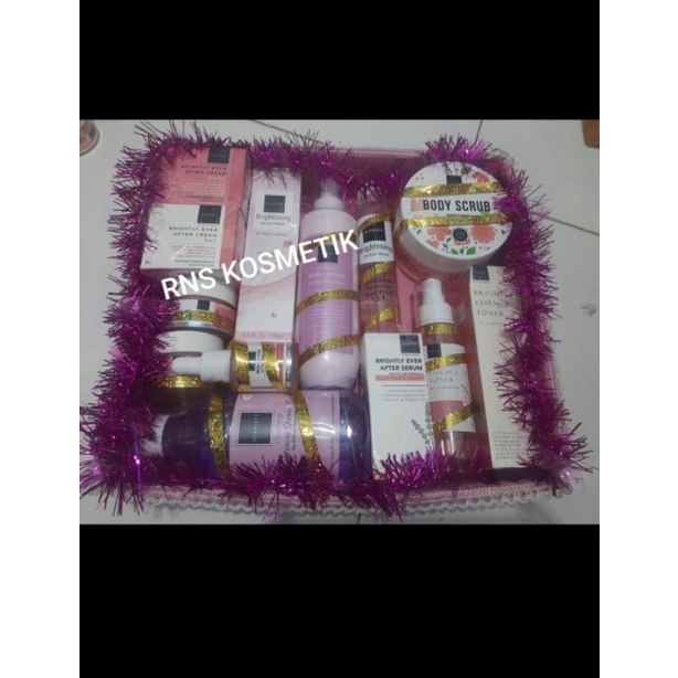 Scarlett Paket Skincare Brightenig Series /Bingkisan/Kado/Paket Hantaran Nikah Free Box