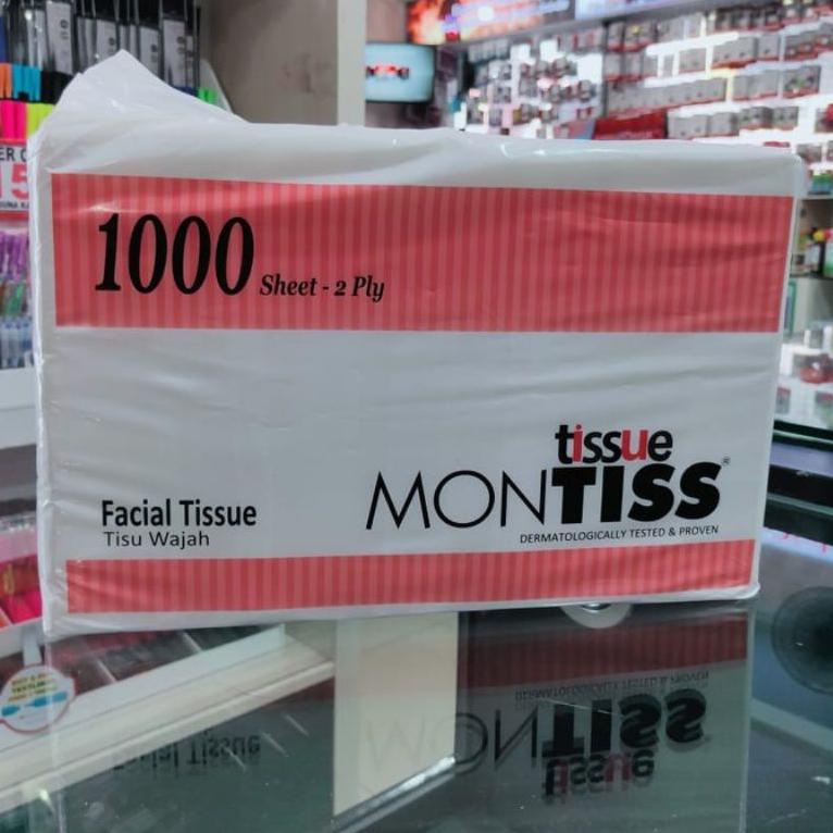 

ニ MONTISS 1000 SHEET tissue tisu tissu Murah Jumbo besar Ruang Tamu kebersihan Masker ヘ