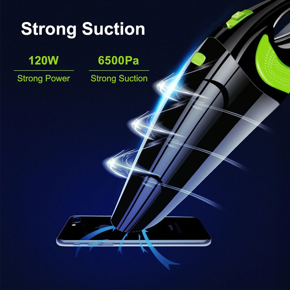 GS8u Otoheroes Handheld Vacuum Cleaner Portable Penyedot Debu Mobil 120w 2500mah R6054 Black Or-i