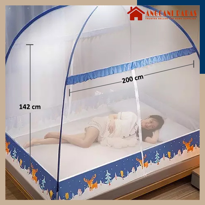 Kelambu Jumbo Tirai Anti Nyamuk Tempat Tidur Ukuran 180x200cm