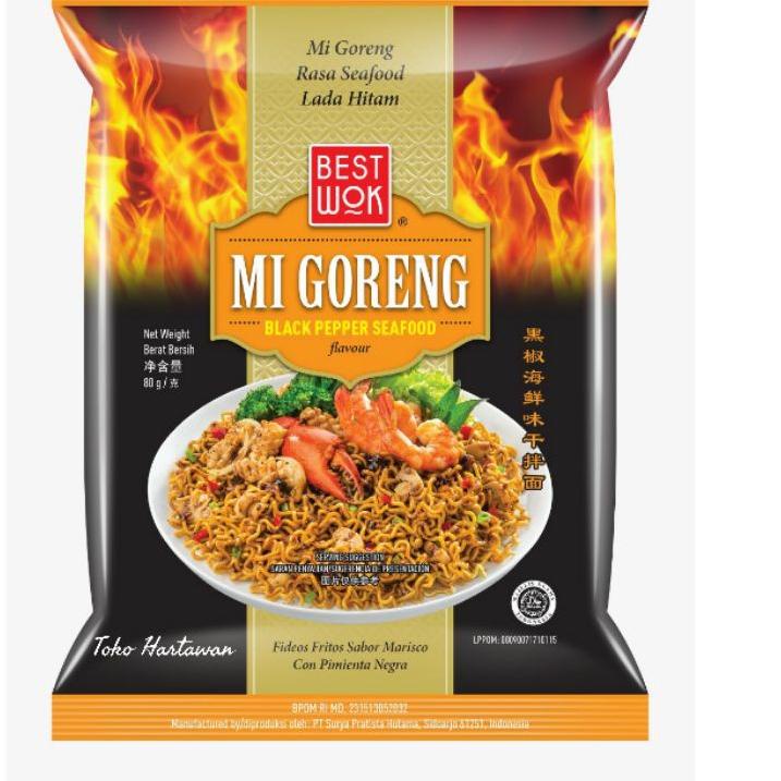 

[X-2R ♥☞] Mie Goreng Blackpepper Seafood Best Wok 80 gram HALAL!!-langsung kirim