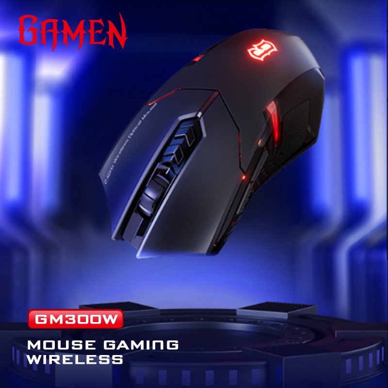 GAMEN GM300W / GM-300W Mouse Gaming Wireless 2400 DPI Black