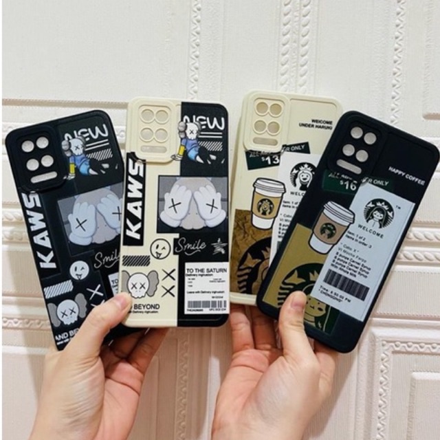 SOFTCASE PRO CAMERA REALME 2 3 5 5i 5S 7 7i 8 8 9 9i 9 PRO+ PLUS 4G 5G MOTIF KAWS &amp; STARBUCKS COFFEE CUP