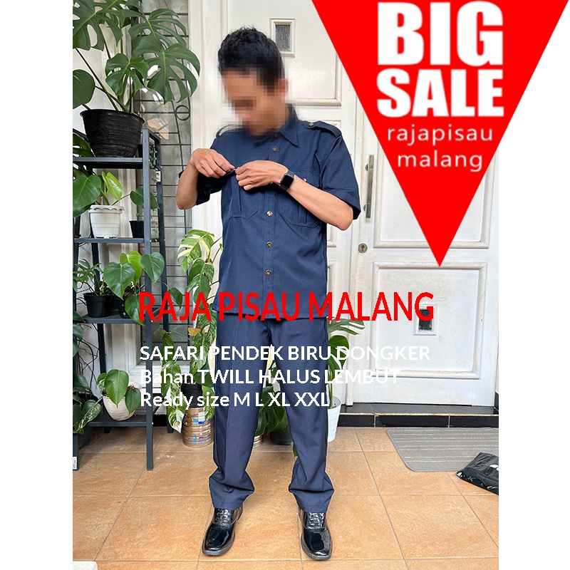 Seragam Safari Security HITAM COKLAT NAVY Terbaru Lengan Pendek Baju Safari Satpam Bodyguard Supir