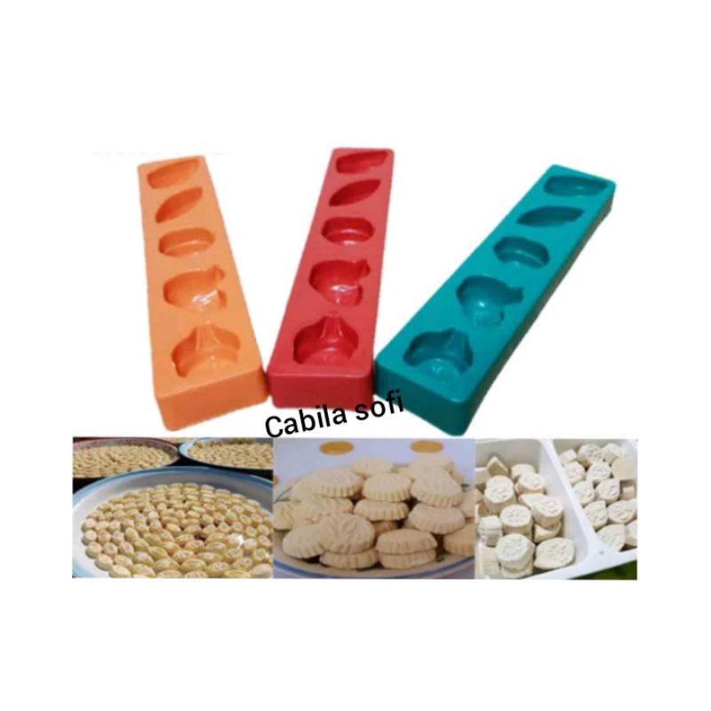 Cetakan kue kering kue nastar Cookies plastik 5 motif