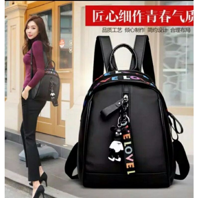 TAS RANSEL WANITA LOVE FASHION