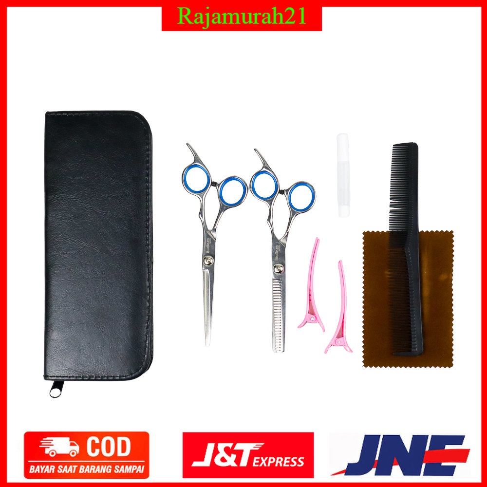 Biutte.co Peralatan Set Gunting Rambut Salon Profesional - BHT002 - Black - OMHR9LBK