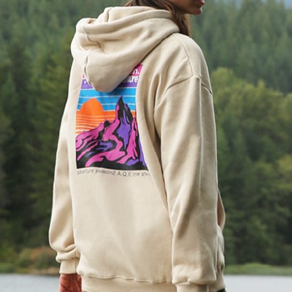 Hoodie Debe Mountain Oversize Korean Street Style Wanita Dan Pria Terbaru Size L - XL - XXL - XXXL