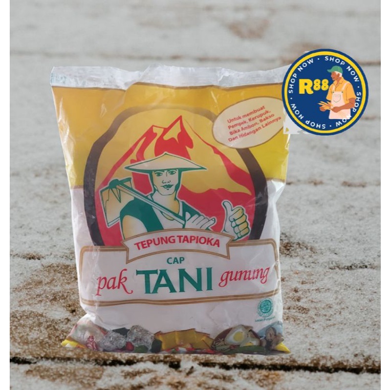 TEPUNG TAPIOKA ISTIMEWA CAP PAK TANI GUNUNG 500gr (½ kg) "ECER" - ORI 100% lebih murah