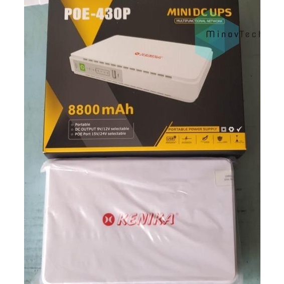KENIKA PORTABLE MINI UPS DC POE LITHIUM 8800MAH [POE-430P]