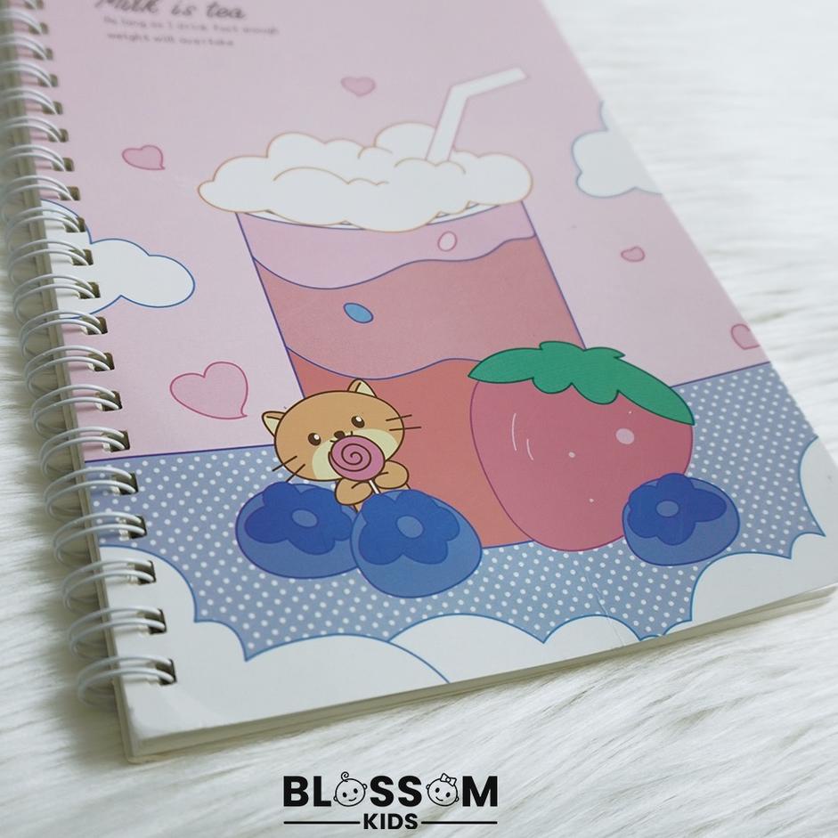

₳ Buku Tulis Spiral A5 Buku Binder Motif Impor - Blossom Kids ビ