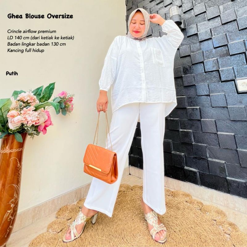 Kemeja OVERSIZE JUMBO Airflow - Ghea Blouse //JF444