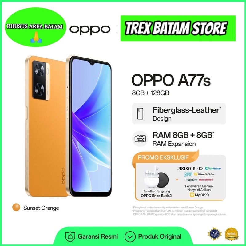 Jual OPPO A77S RAM 8+8/128GB 50MP AI CAMERA (BATAM) | Shopee Indonesia