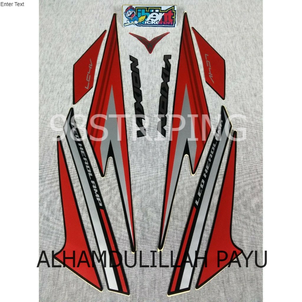 STIKER STRIPING LIS STANDAR ORI YAMAHA VIXION MERAH  2017 2018 POLET