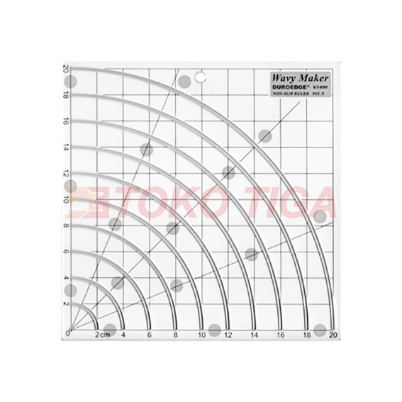 

Matr Quilting Ruler / Penggaris Pola Patchwork - Model Gelombang - Kt-8585
