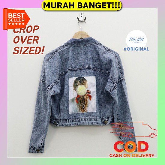 Jaket Jeans Oversize | Jaket Big Size | Jaket Jumbo Ld 125 Cm | Jaket Oversize Wanita | Jaket Oversi