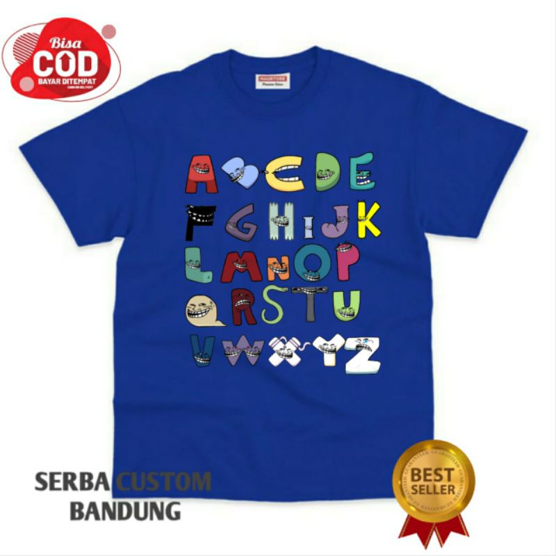 Kaos anak Alphabet Lore Bahan Premium