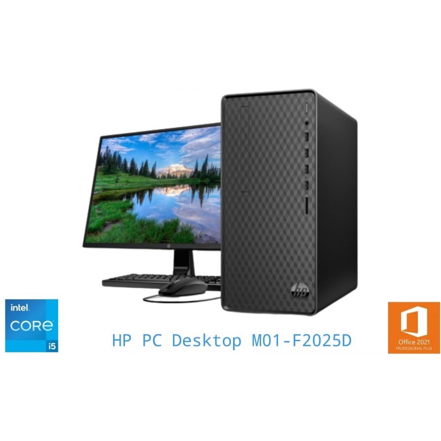 DESKTOP HP PC M01 F2025D CORE i5 12400 8GB DDR4 512GB SSD 21.5&quot; WIN 11