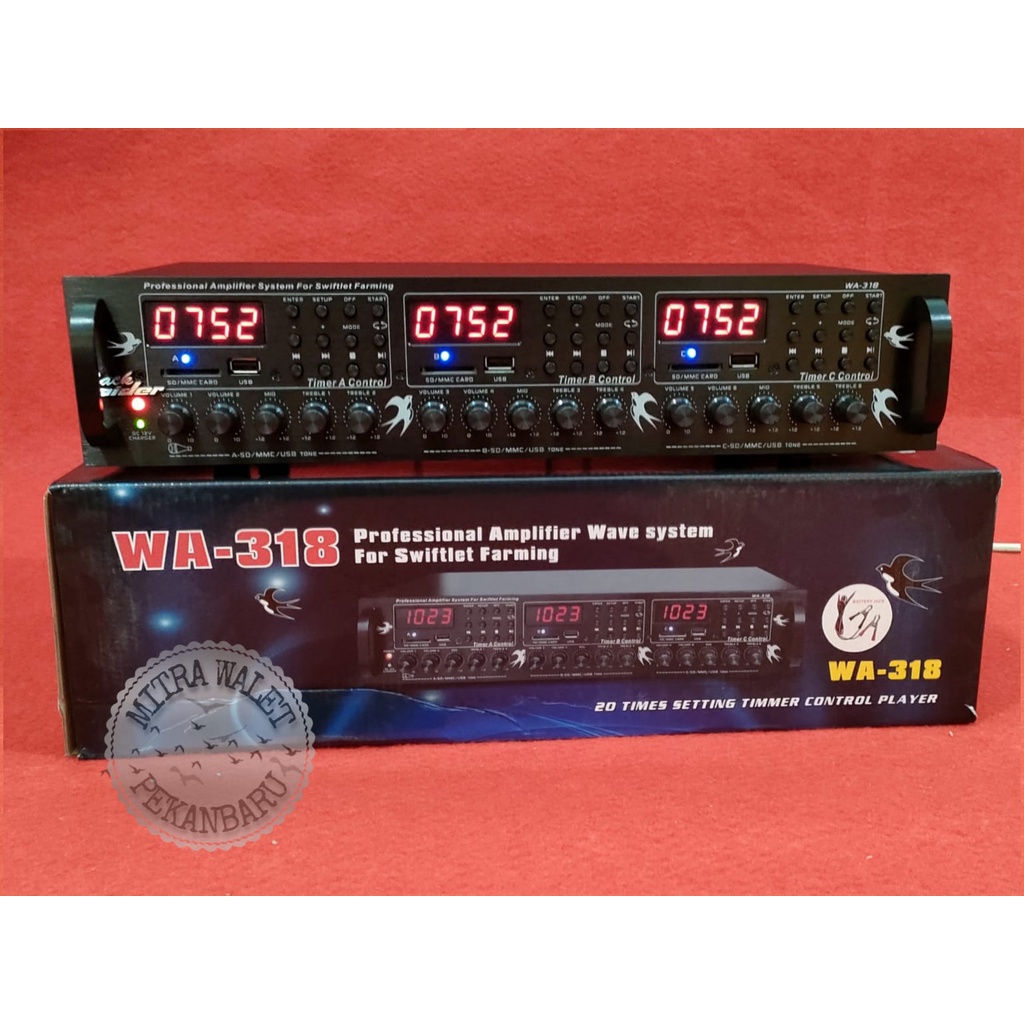 Black Spider WA-318 Proffesional Amplifier Walet Ampli Walet