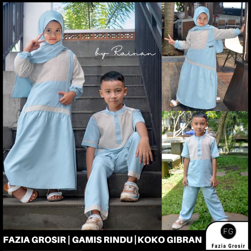 Baru Set Gamis RINDU by Rainan ORI umur 1 sampai 13 tahun Gamis Anak Perempuan Bahan Adem umur 7 8 9 10 11 12 13 tahun Gamis Anak Tanggung