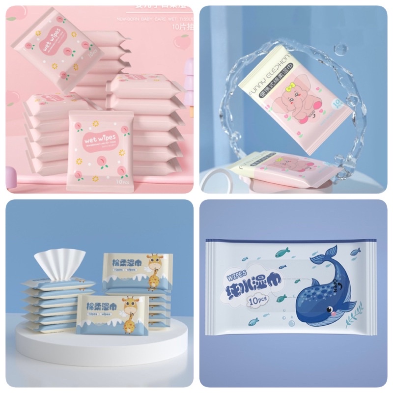 TISSUE BASAH SLIM PACK / TISSUE BASAH TRAVEL PACK / WET WIPES SLIM / TISSUE BASAH KARAKTER