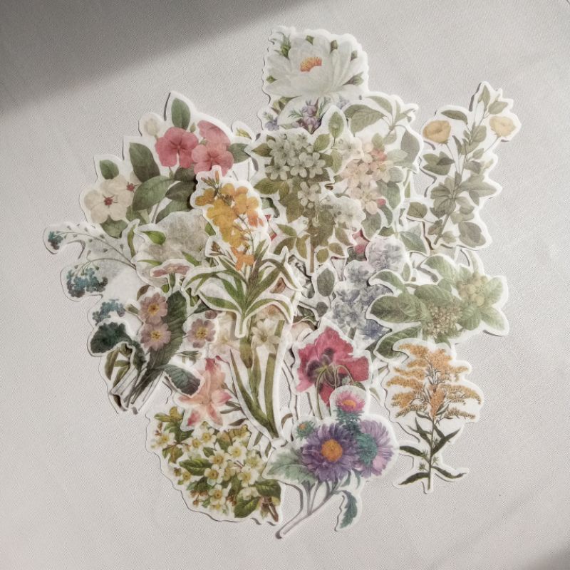 

Washi Stiker Bunga Vol.1 - Quote Vintage Flower Sticker