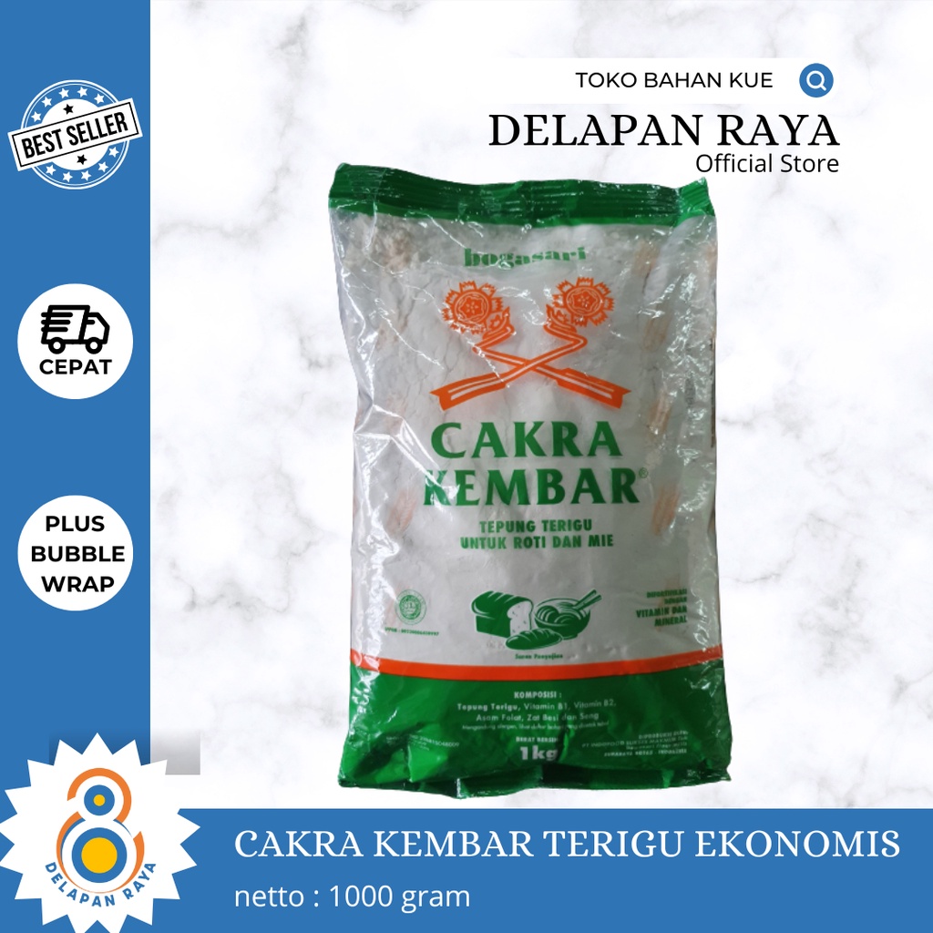 

CAKRA KEMBAR EKONOMIS TEPUNG TERIGU 1KG - 8Raya