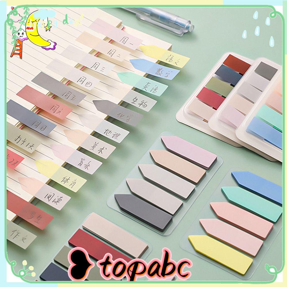 Top 100lembar Sticky Notes Vintage Color Novelty Tab Strip Perlengkapan Kantor Label Paster Stiker