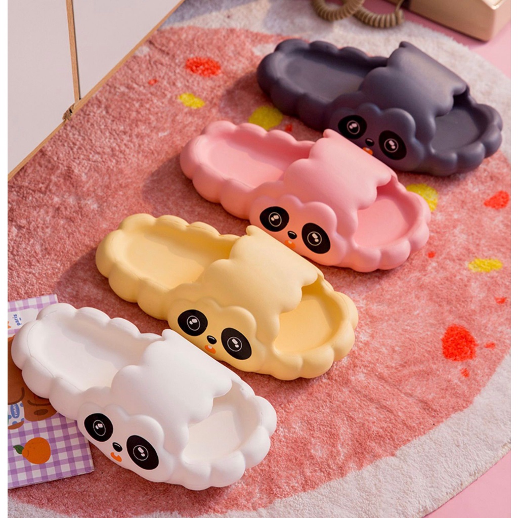 SANDAL SELOP WANITA CLOUD PANDA / SANDAL JELLY IMPORT ANTI SLIP / SANDAL RUMAH TEBAL NYAMAN EMPUK HT