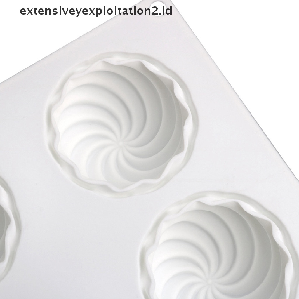 {NEW} 6 Cavity Silikon Cyclone Bulat Spiral Mousse Mold Cetakan Kue Baking Decorag Mould.