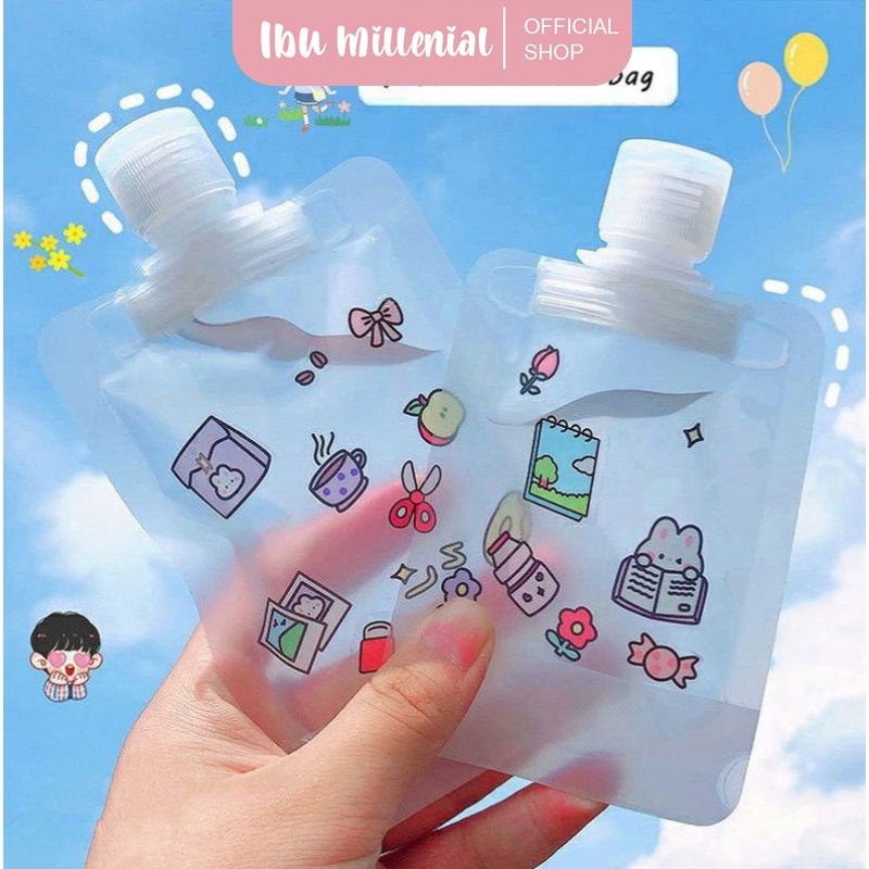 IBUMILLENIAL Travel Botol Refill Tempat Sabun Cair Botol Sabun Fliptop Travel Bottle Cosmetic Lotion