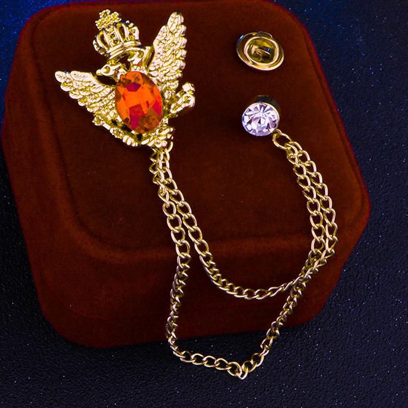 Fashion Kristal Rumbai Permata Pin Gesper Rantai Bros Wanita Pria Jas Bros Lencana Pria Korsase Perhiasan Aksesoris