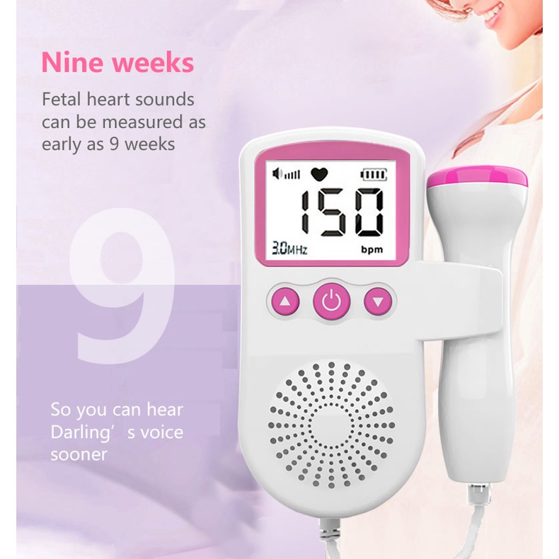 COCO Doppler Fetal Alat deteksi datak janin dopler portabel Heart Monitor Alat Pendeteksi Denyut Jantung Janin