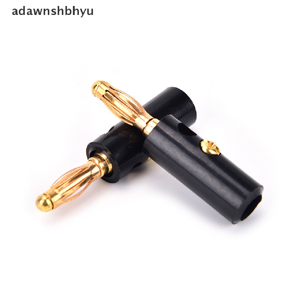 Adawnshbhyu 10pcs/lot audio speaker Sekrup banana gold Plat Colokan Konektor 4mm ID