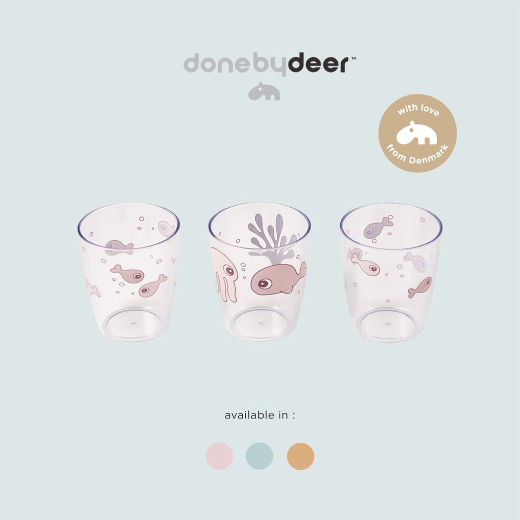 Done by Deer Yummy Mini Glass Deer Friends - Gelas Anak - Cangkir Minum Anak