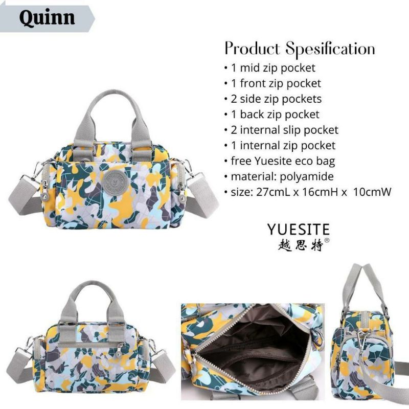 TAS WANITA TENTENG SELEMPANG FASHION IMPORT MOTIF UNIK YUESITE QUINN