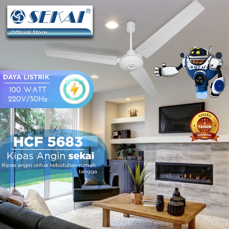 Sekai Kipas Angin Baling Baling Ceiling Plafon Plapon HCF 5683 HCF5683 Garansi