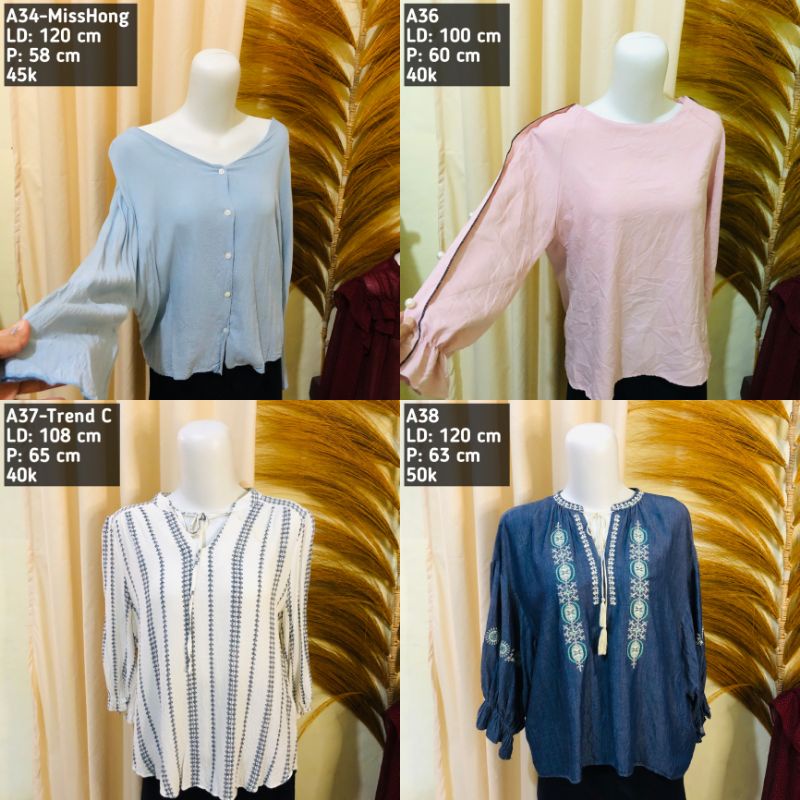 Atasan Wanita Blouse Kemeja Sifon Korea (5)