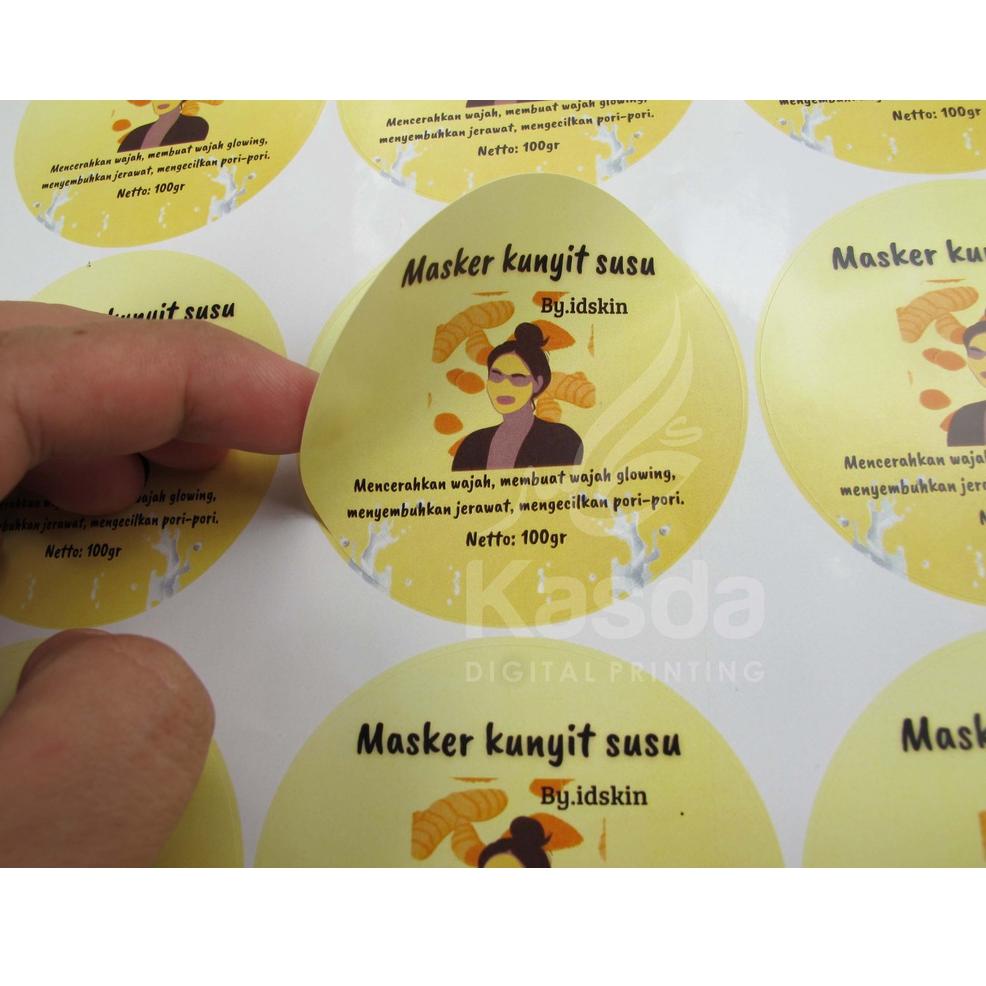 

↖ Cetak Stiker Label Kemasan / Stiker makanan plus Cutting ukuran A3+ Free Design ョ